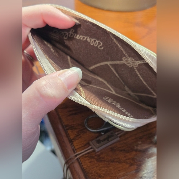 Wrangler Cowhide Leather Card Holder Coin Purse Keychain Wallet Western NWT - Picture 4 of 5